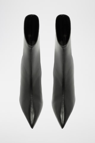 Botines de piel - Negro