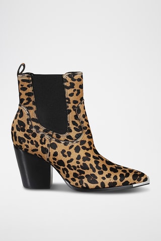 Botines Chelsea de piel - Marrón
