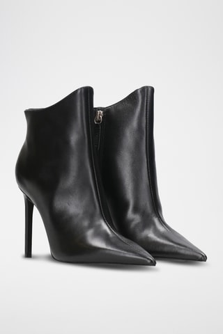 Botines de piel - Negro