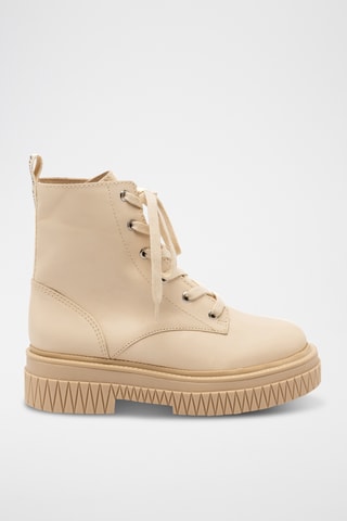 Botines de piel - Blanco