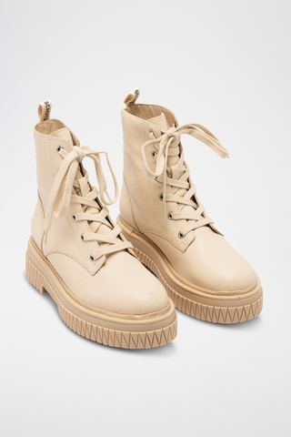 Botines de piel - Blanco