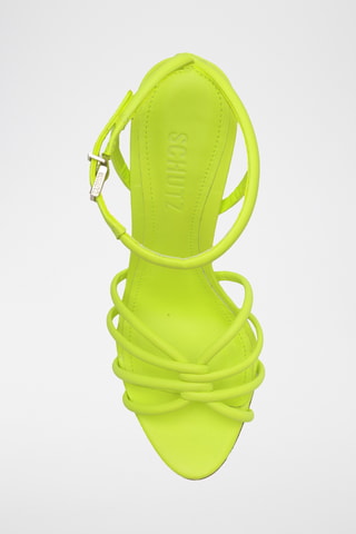 Sandalias de piel de tacón - Amarillo