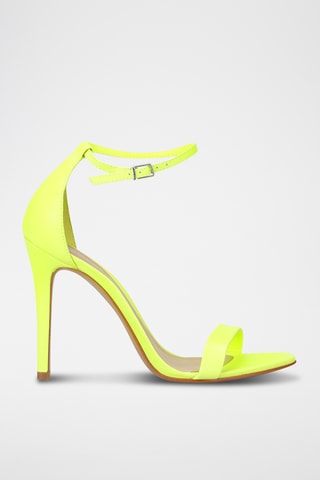 Sandalias de piel de tacón - Amarillo