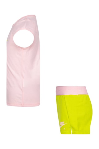 Tshirt et short - Blanc, vert et rose