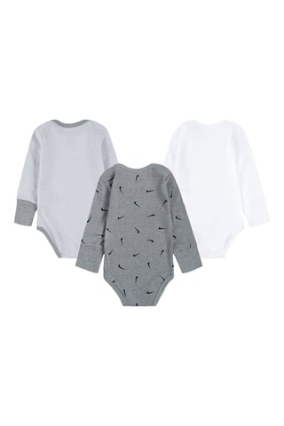 3 bodys - Nike - Blanc et gris