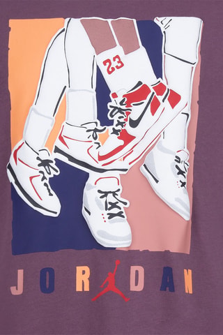 T-shirt - Jordan - Blanc, bleu, orange et violet