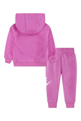 Sweat à capuche et pantalon - Blanc et rose