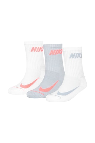 3 paires de chaussettes - Blanc, rose et gris