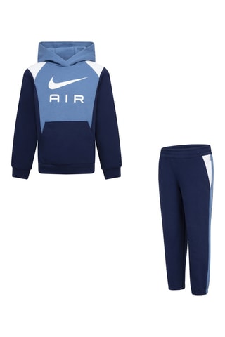 Sweat à capuche et pantalon - Nike - Blanc et bleu