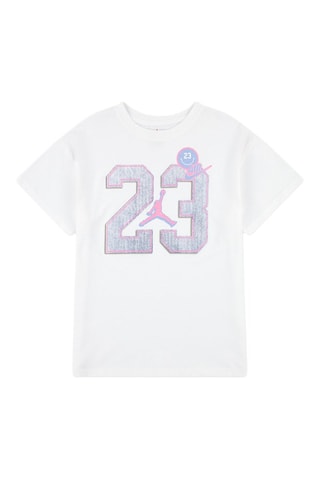 T-shirt - Blanc, bleu et rose