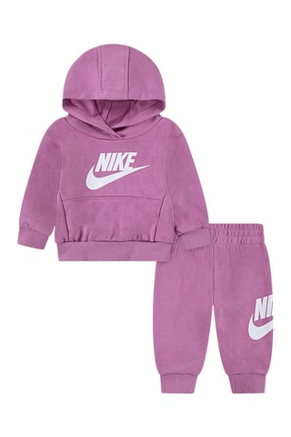 Sweat à capuche et pantalon - Blanc et rose