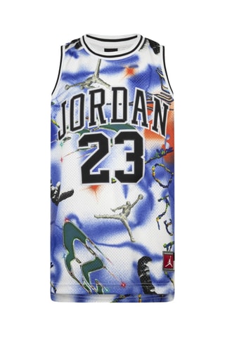 Maillot de basketball dip and dye - Blanc, noir et bleu