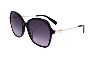 Occhiali da sole donna - Categoria 2 - Longchamp - Dorato, grigio e nero
