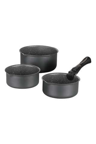 3 casseruole in alluminio con manico amovibile - 16, 18 e 20 cm