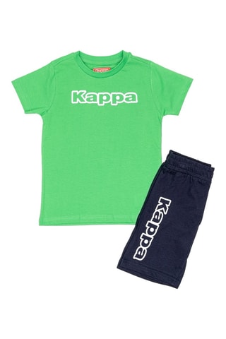 T-shirt e calções - Branco e verde