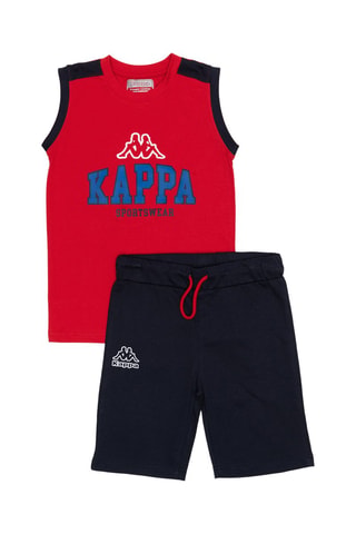 T-shirt e bermudas - Vermelho e azul