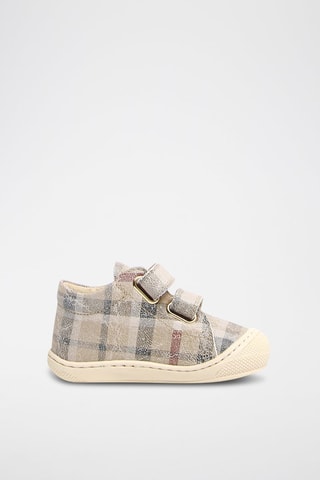 Sapatilhas em nobuck - Creme - Bege