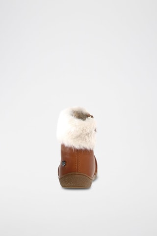 Botins de couro napa e lã Dordy - Camel