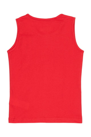 Camisola de alças e calções - Branco, preto e vermelho
