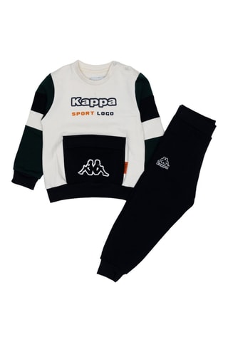 Conjunto sweat e calças de treino - Branco e preto