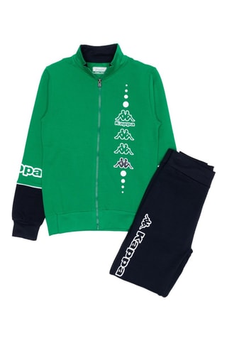 Conjunto casaco e calças de treino - Preto e verde