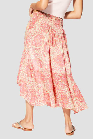Gonna lunga - Bianco, blu e arancione