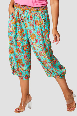 Pantaloni - Blu, verde, arancione e rosa