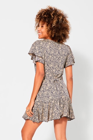 Abito a fiori - Beige e blu