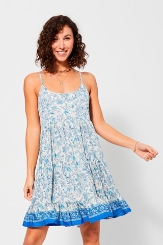 Abito a fiori - Bianco e blu
