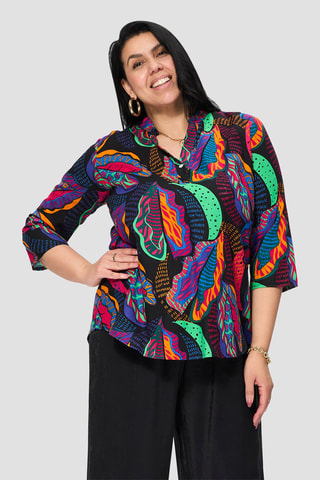 Blusa - Nero e blu