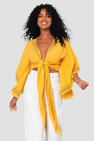 Crop top - Nero e giallo