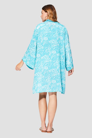 Kimono - Turchese e bianco