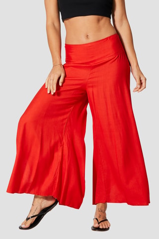 Pantaloni palazzo - Rosso e nero