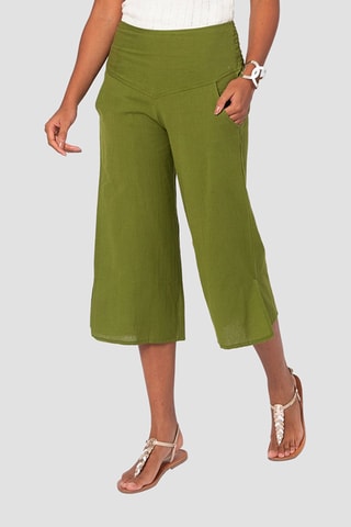 Pantaloni capri in lino
