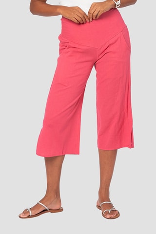 Pantaloni capri in lino