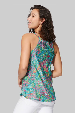 Top - Verde e rosa