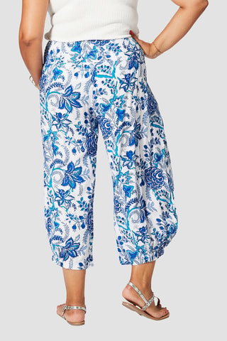 Pantaloni 7/8 - Bianco e blu
