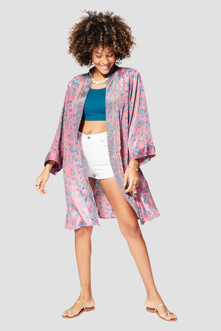 Kimono - Rosa, blu e beige