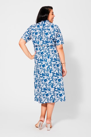 Abito a camicia - Bianco e blu