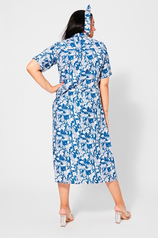 Abito a camicia - Bianco e blu