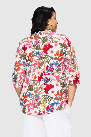 Blusa - Blu, rosa e verde