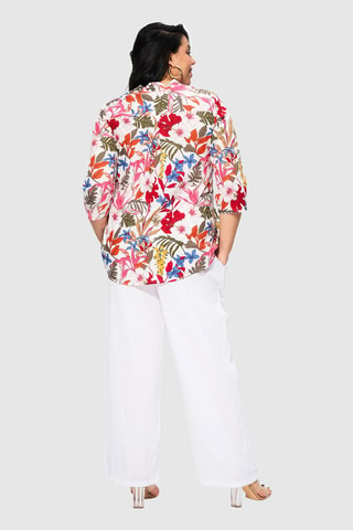Blusa - Blu, rosa e verde