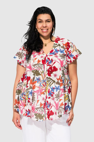 Blusa - Rosso e blu