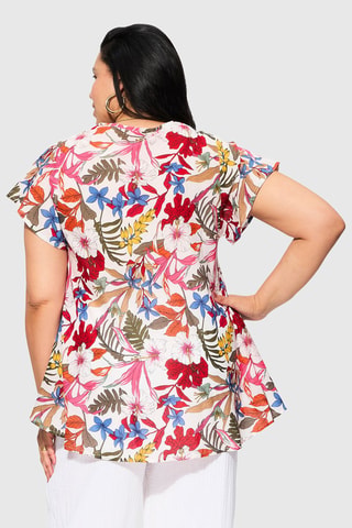 Blusa - Rosso e blu