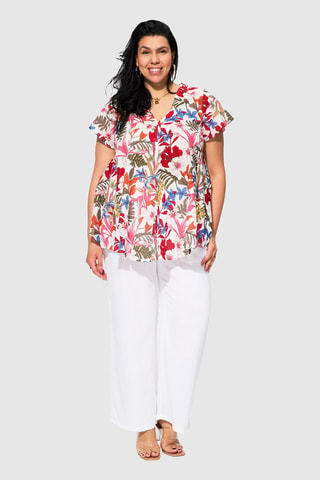 Blusa - Rosso e blu
