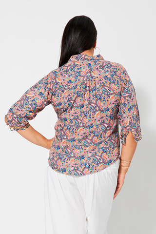 Blusa - Blu, giallo, rosa e grigio