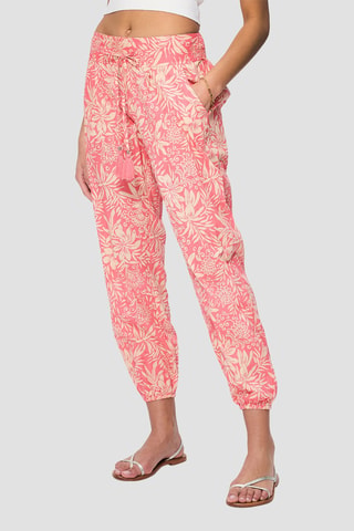 Pantaloni straight 7/8 - Rosa