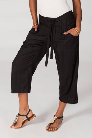 Pantaloni palazzo 7/8 - Nero