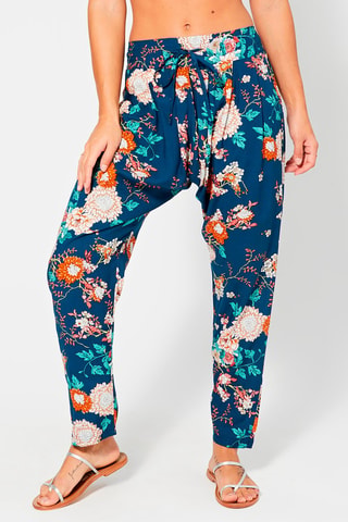 Pantaloni alla turca - Bianco, blu e arancione