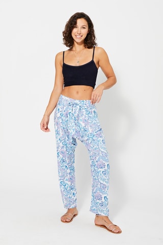 Pantaloni alla turca - Bianco e blu